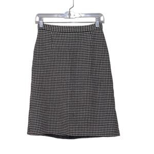 Ungaro Solo Donna Paris A-Line Skirt Black White Lined Wool Blend Italy 42/8